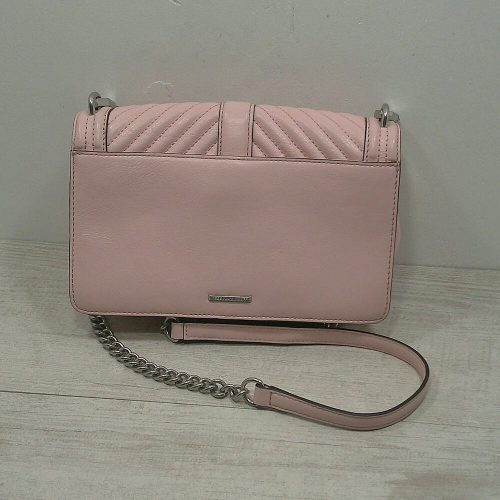 Rebecca Minkoff Baby Pink Channel Quilted Leather Handbag | Purse | Pocketbook - Picture 12 of 12